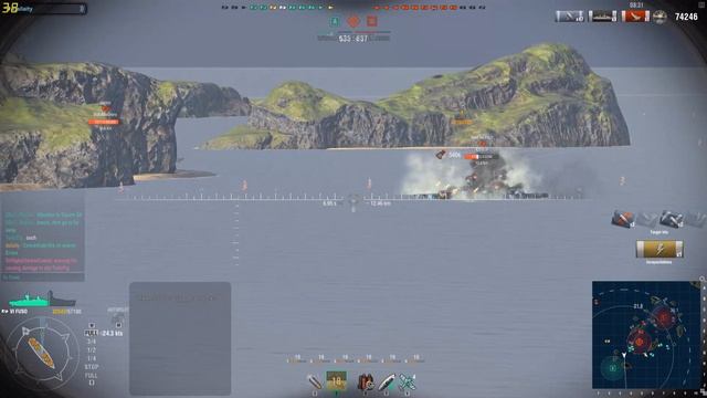 Tier 8 Fuso Carry [Stream highlight] World Of War Ships смотреть онлайн