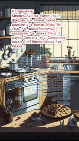 Рождественские шафрановые булочки.
