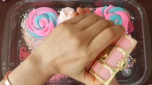 СЛАЙМ Моя мелодия -  детали, блёстки миксуем в слайм! Увлекательное видео со слаймом!★ASMR★