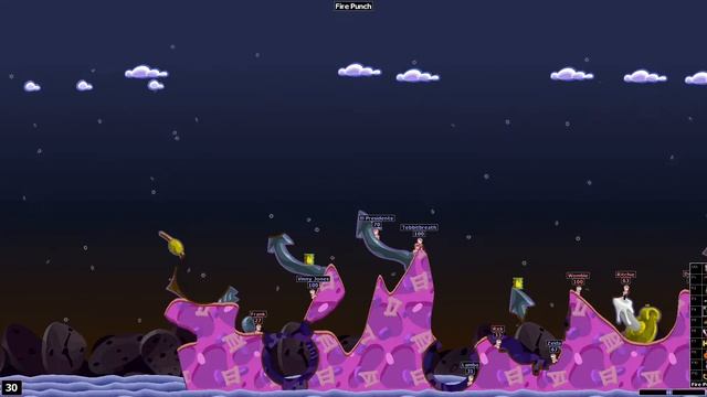 Worms World Party Remastered: Deathmatch Mode Playthrough Match #5 Novice (8 Vs 10) смотреть онлайн