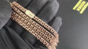 арт. A0221 Золотая цепочка Бисмарк 60 см ширина 5 мм