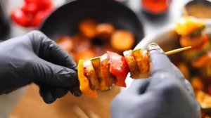 ОВОЩНОЙ ШАШЛЫК с ароматным веган маринадомЛегко приготовить в духовке для друзей