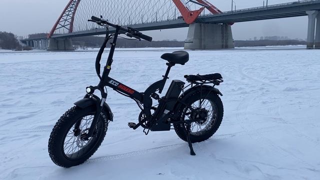Надежный складной электровелосипед Eco Drive V5 LUX 1000W 48V21Ah. Электрофэтбайк двухподвес смотреть онлайн