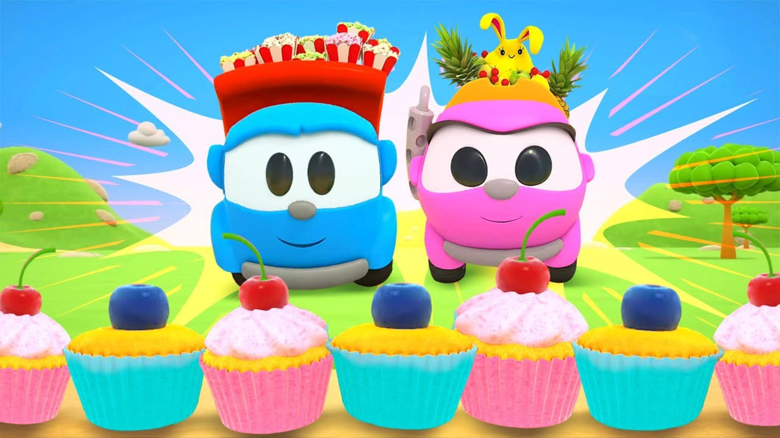 Продаем ВКУСНЯШКИ! Веселые песенки для детей и мультики Грузовичок Лева