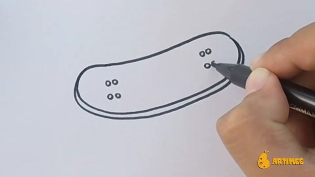 How to Draw Skateboard Step by Step