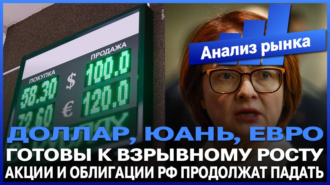 Анализ рынка 25.03 / ДОЛЛАР И ЮАНЬ ГОТОВЯТСЯ К ВЗРЫВНОМУ РОСТУ / Рынок акций России падает!