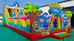 Коммерческий надувной батут «Морские приключения 2» 12x6x5 м