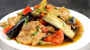 Бабушка научила готовить ТОЛЬКО ТАК! "Курица с баклажанами!" Ароматная вкуснятина!