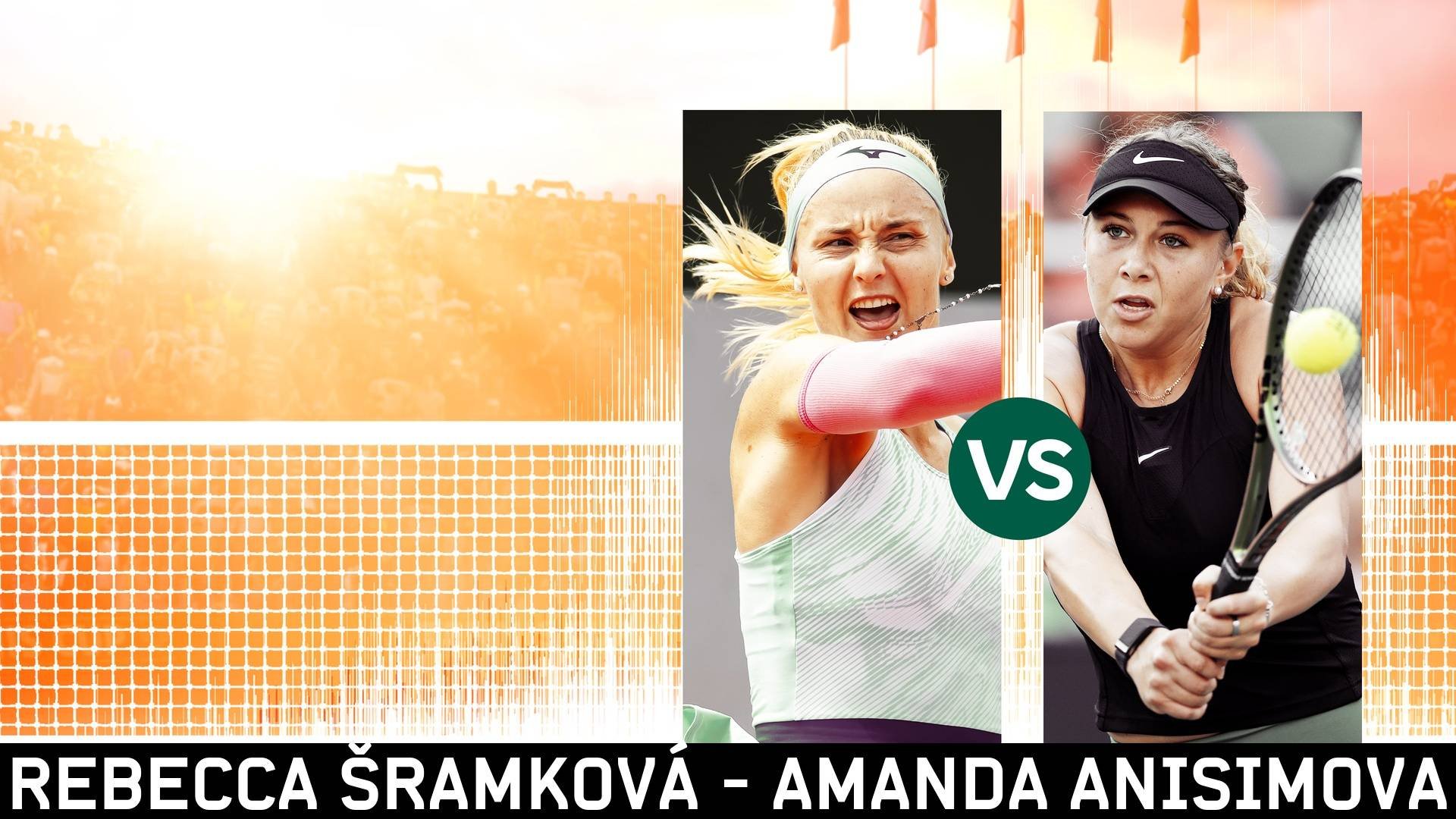 26.05.24. Ребекка Шрамкова - Аманда Анисимова. WTA Roland Garros. Šramková - Anisimova