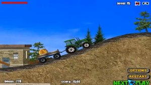 трактор везет прицеп с сеном мультик про трактор