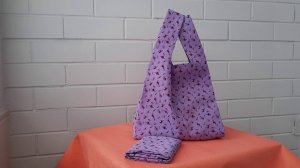 Складная сумка для покупок. Необычный вариант обработки.