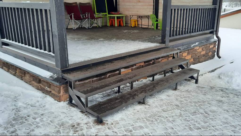 Уличная лестница на веранду с перепадом высоты смотреть онлайн