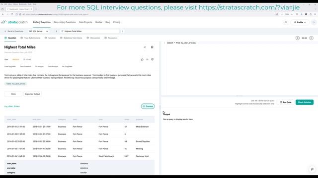 Data Analyst Interview Questions & Answers | SQL #10169 (Level: Medium)