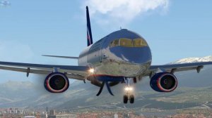 Sukhoi Superjet 100 Emergency Landig Due To Landing Gear Jam (HD) - X-Plane 11