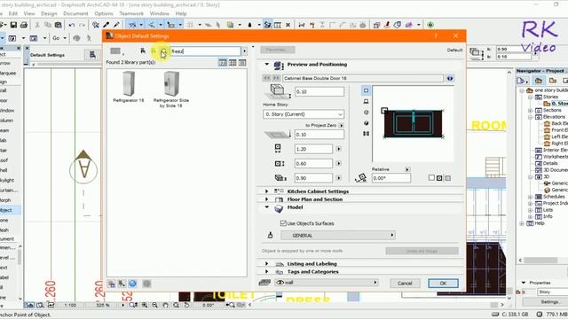 Archicad Tutorial - 3d Kitchen apliances placement in floor plan into archicad смотреть онлайн