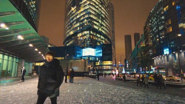 ✨❄️ Москва-Сити в огнях🎄 Сказочная зимняя прогулка по снежным улицам столицы ⛄️✨