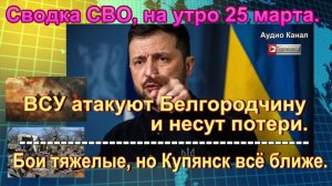 Сводка СВО, на утро 25 марта. Киев исчерпал лимит доверия, шансов выжить у него нет