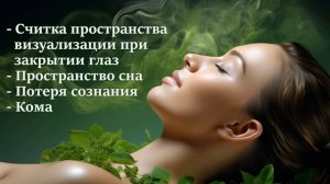 Потеря сознания, сон и пространство визуализаци