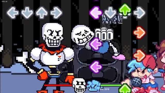 NYEH! Papyrus. em Week 6 ksadkas Easy Normal Hard. FNF mod.  Fresh 