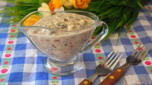 Соус -дипс из грибов и сыра