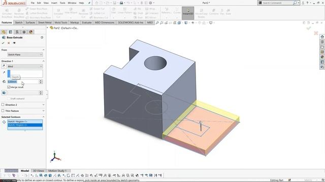 SOLIDWORKS TUTORIAL | PART DESIGN | MODEL-06 | TAMIL | KALIRU