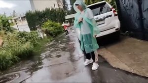 На море дождь