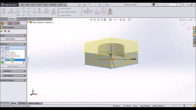 Threads Cutting By Using Sweep Cut | Solidworks tutorials, Lecture-11