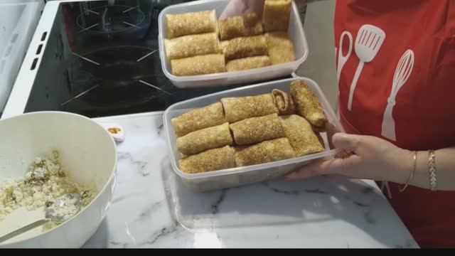 Блины фаршированные с творогом. Вкусно и просто. смотреть онлайн