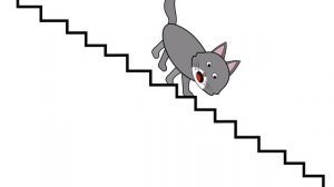 Scratch Cat fall's down the stairs (LOUD) #animation #meme #cat
