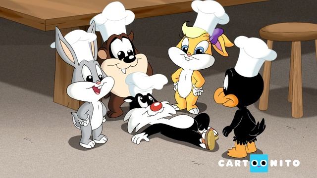 Baby Looney Tunes | Baking a Big Cinnamon Roll | Cartoonito смотреть онлайн