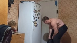Подъём на луч через отведение гири 32кг