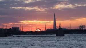 Таймлапс на закате. Санкт-Петербург. Sunset timelapse Saint Petersburg 08.08.20