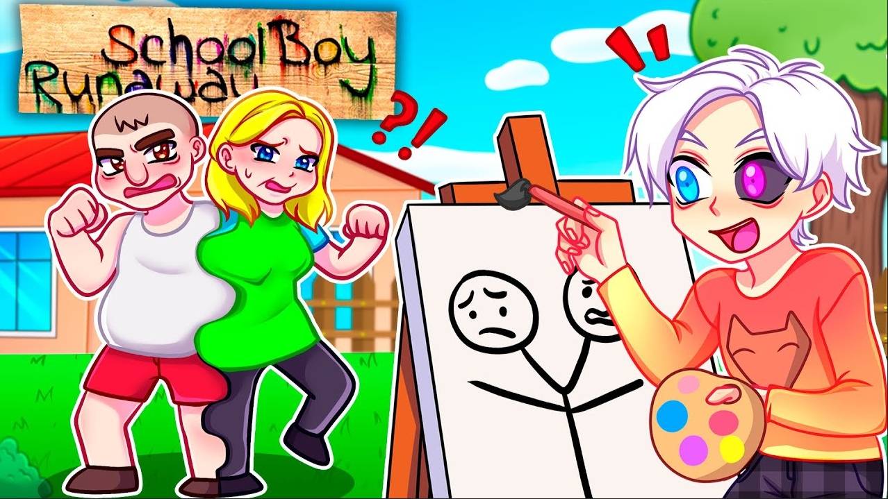 _Майнкрафт но Я ЗАТРОЛЛИЛ ЗЛЫХ РОДИТЕЛЕЙ Сломанным Модом на РИСОВАНИЕ в SCHOOLBOY RUNAWAY