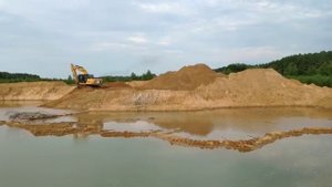 Пруд на плывуне. Строительство. Агроландшафтное бюро Линия природы.