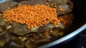 Телятина с чечевицей