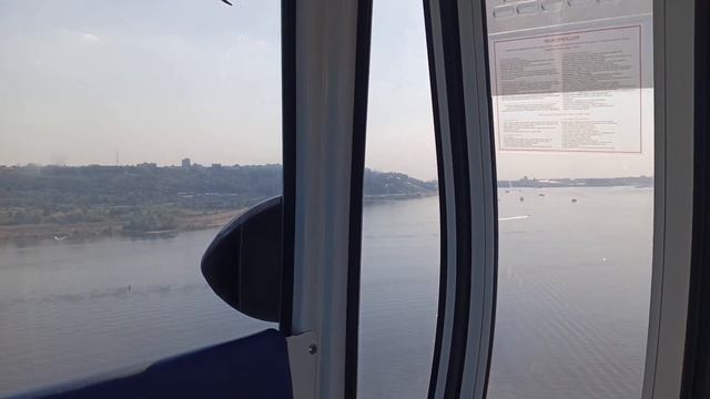 Вид из кабинки канатной дороги Нижний Новгород смотреть онлайн