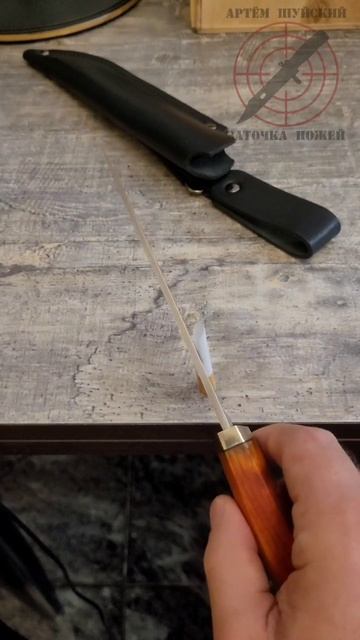 Заточка охотничьего ножа от Ивана Чухина из порошковой стали M390. Заточка ножа на Профиль К-03 #нож