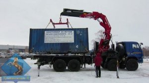 Кран-манипулятор Чайка VR85-4S на шасси бортового Камаз-6560