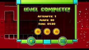 Stereo madness + Back on track 100% all coins I Geometry dash lite