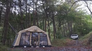 Ночь в палатке под дождем