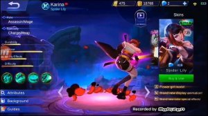 Mobile legends NEW KARINA SKIN (Spider Lily)!!!