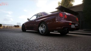 Красный японец покоряет город. Skyline на доставке CarX Street