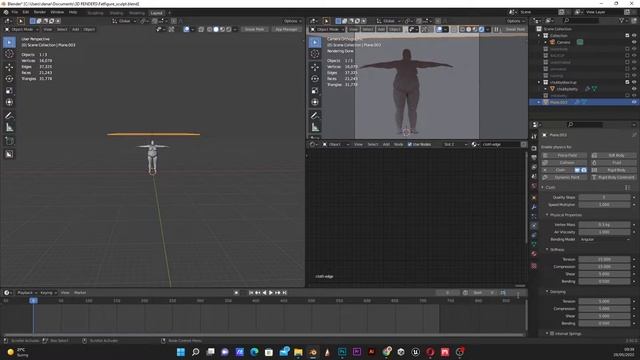Using the blender cloth physics