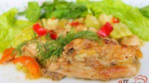 Курица тушеная с овощами