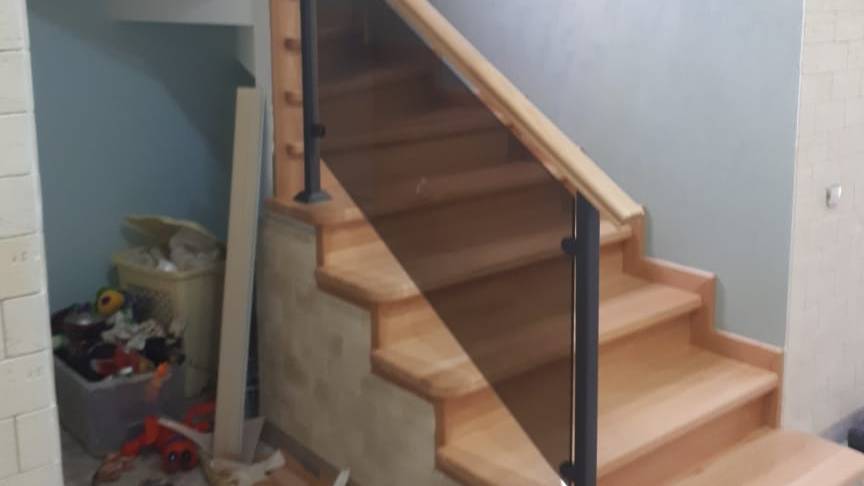 Отделка лестницы из бетона древесиной ясеня смотреть онлайн