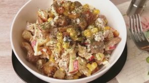 Оригинальный САЛАТ С КУРИЦЕЙ. Простой и очень вкусный!