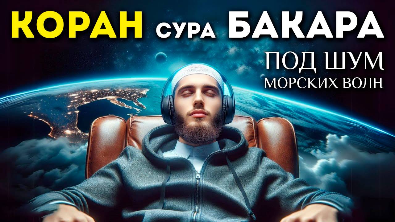 2 часа успокаивающего Корана со звуком морских волн  Сура Аль Бакара