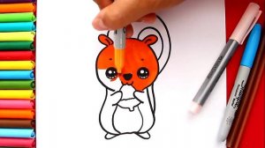 Научитесь рисовать кавайную БЕЛКУ Как нарисовать милого бурундука