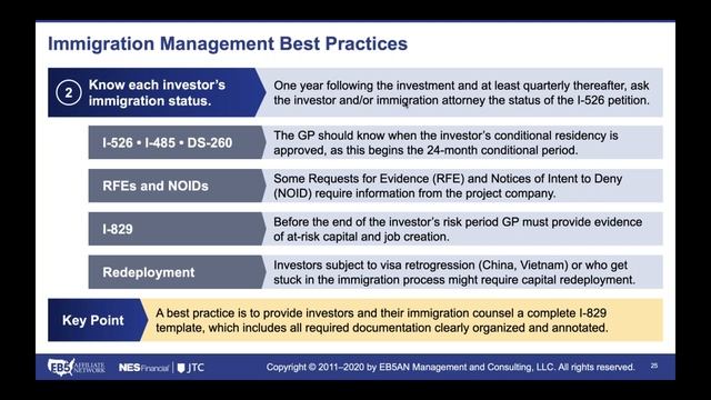 EB-5 General Partner Management Best Practices with NES Financial