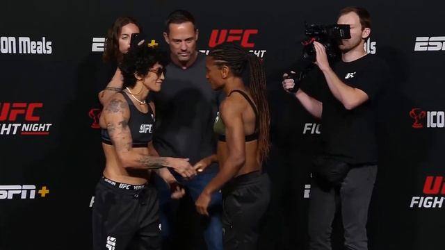 Virna Jandiroba vs. Angela Hill - Weigh-in Face-Off - (UFC Fight Night: Błachowicz vs. Rakić)